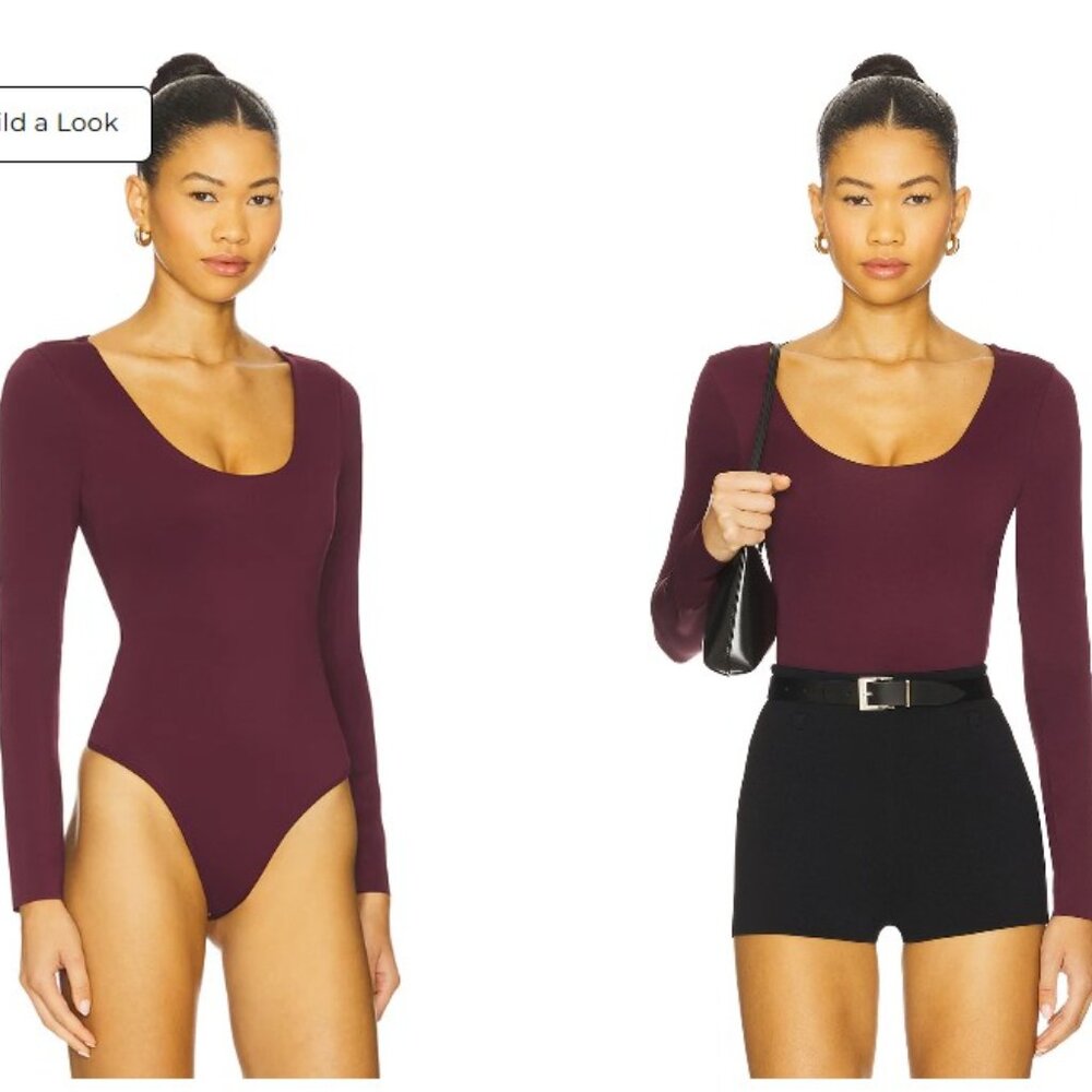 Good American Sculpting Burgundy Bodysuit